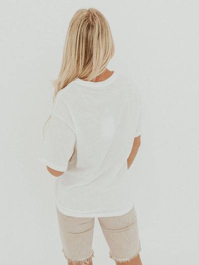 Avelena | Grafisches Blumen-T-Shirt Moon Shine
