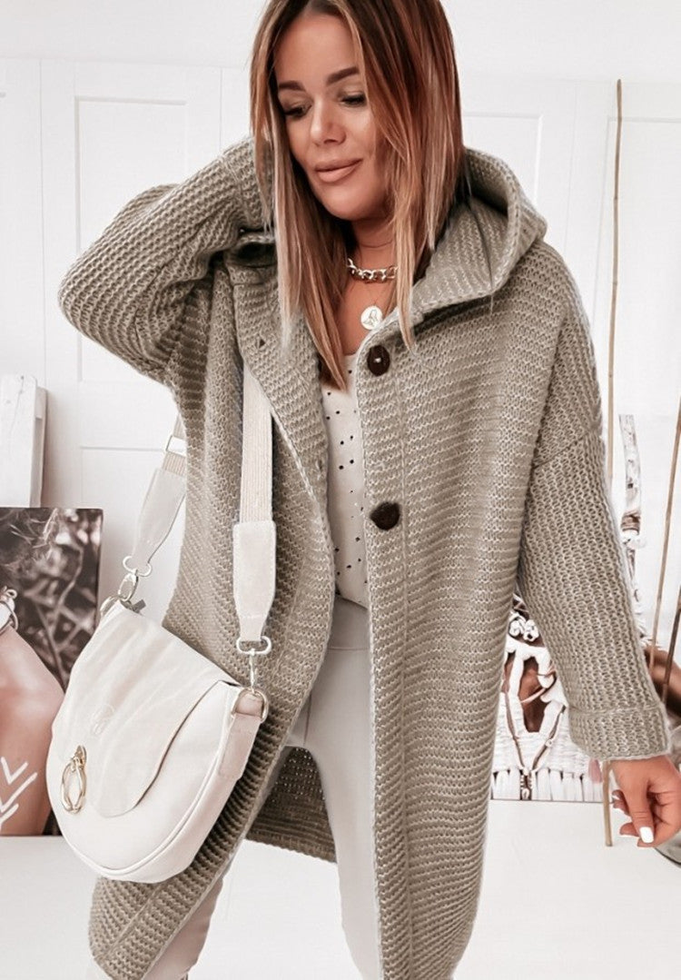 Avelena | Strickmantel mit Kapuze