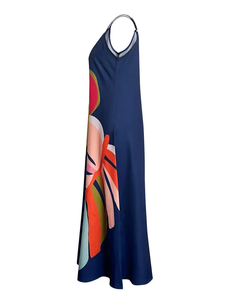 Vixie – Leuchtendes ärmelloses Maxikleid
