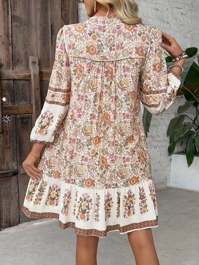 Sabelle – Minikleid im Vintage-Stil mit Blumenmuster