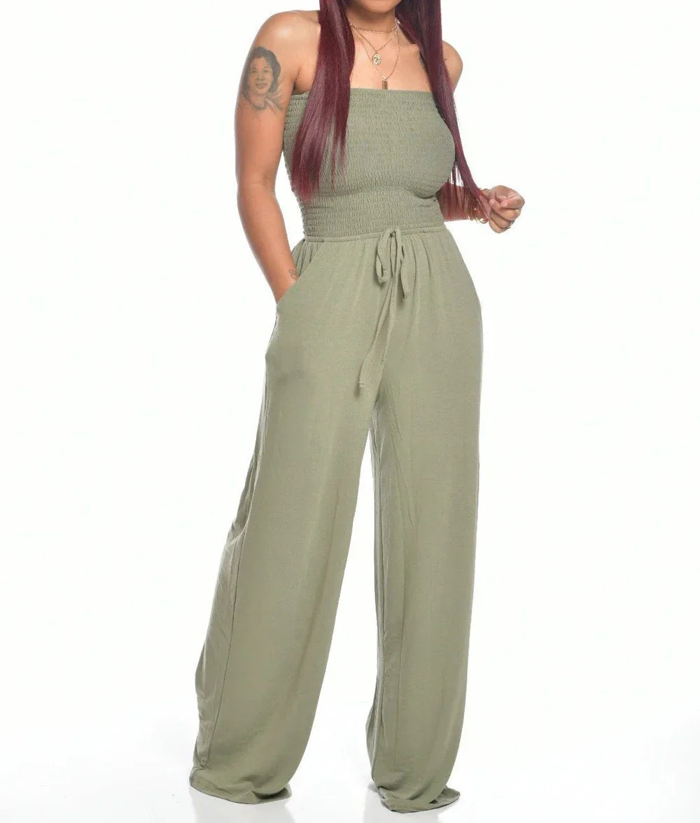 Theodora – Stylischer trägerloser Jumpsuit