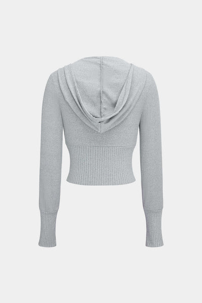 Selina | Kuscheliges Strick-Zweiteiler-Set mit Hoodie & Weitbein-Hose