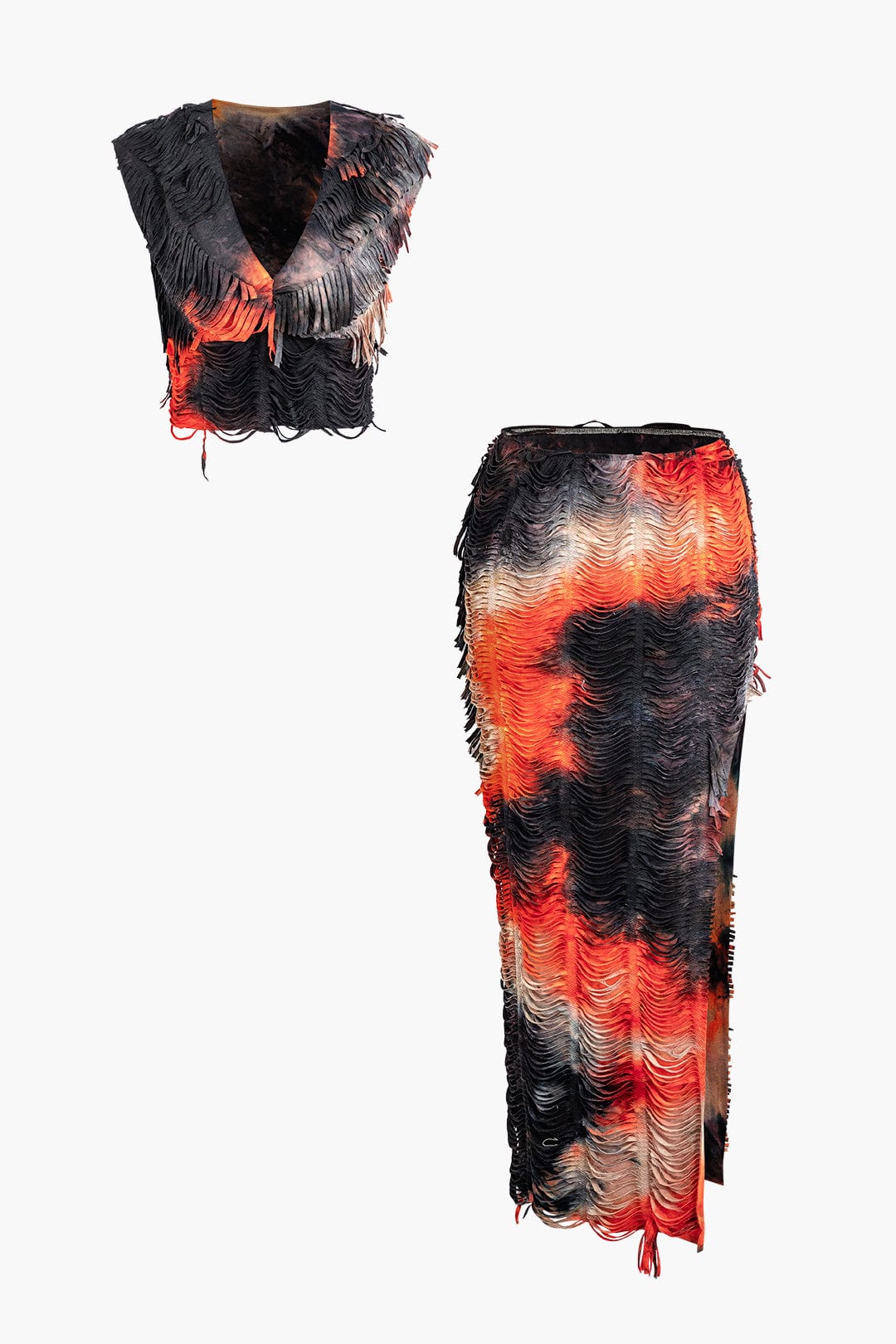 Charlene | Fransen-Zweiteiler mit Top & Rock