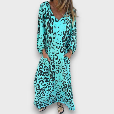 Abril – Maxikleid mit Animal-Print