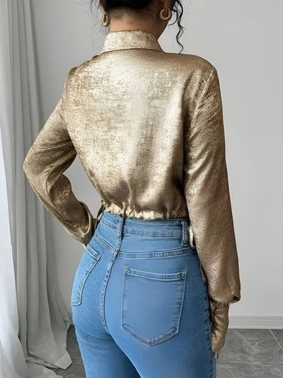 Rosilyn | Elegante Goldene Bluse für Damen
