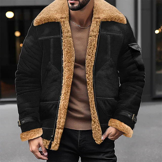 Avelena | Herren Daily Fashion Sherpa Jacke