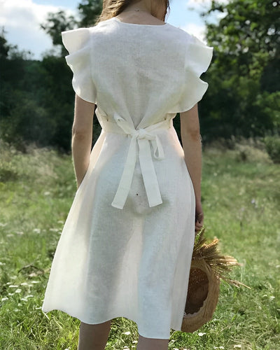 Avelena | Vintage Kleid mit Rüschenärmeln