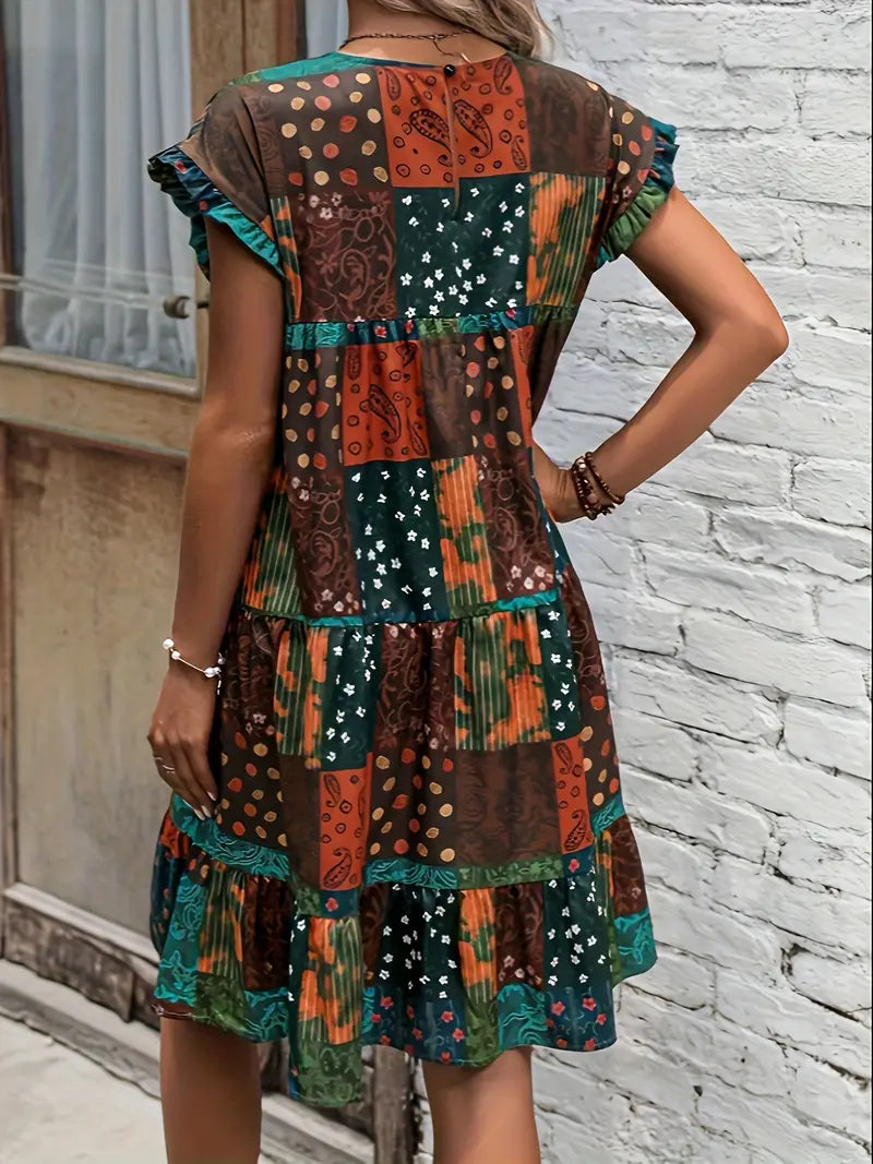 Elyth – Patchworkkleid im Bohème-Stil