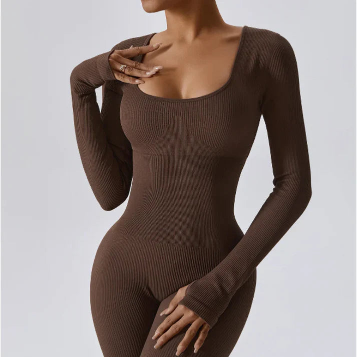 Lucia | Eleganter & Figurformender Jumpsuit mit langen Ärmeln