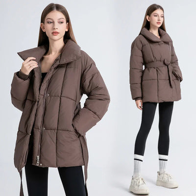 Steppmantel mit Taillengürtel | Warm und Elegant | Moderner Stil