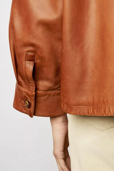 Oversized-Lederjacke | Klassischer Schnitt | Zeitlose Stil