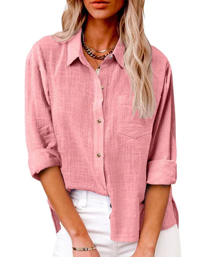 Emma | Langärmelige Taschenbluse