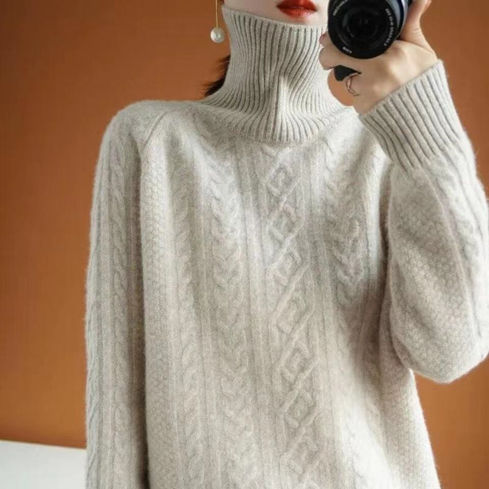 Avelena | Gestrickter Rollkragenpullover aus Kaschmir