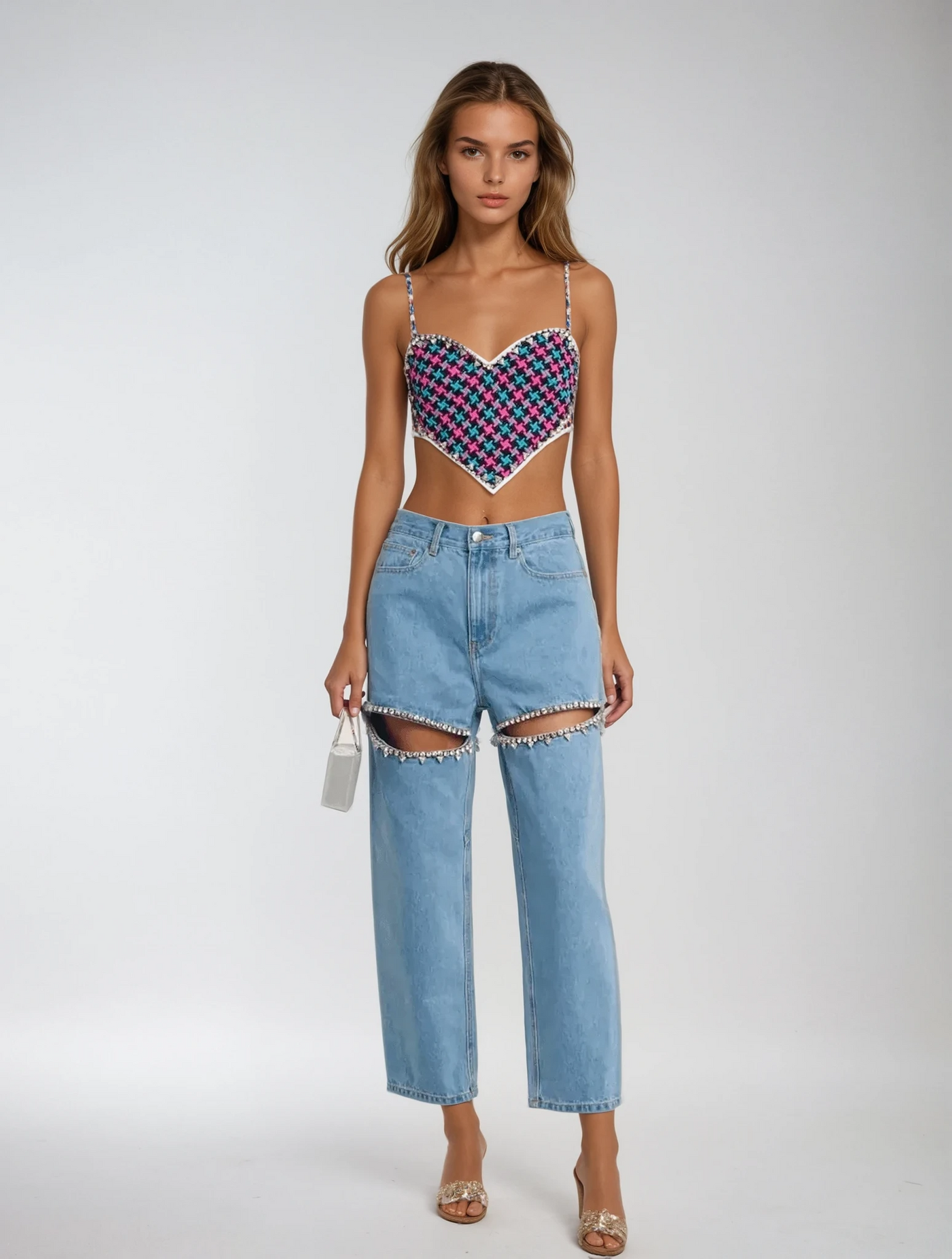 LIRIANA – High-Waisted Cutout Jeans