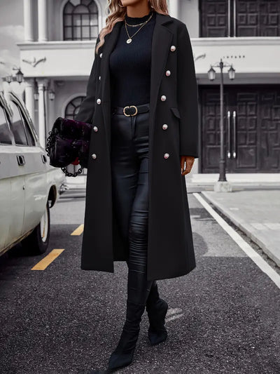 Avelena | Modebewusster Trenchcoat mit Gürtel und Fellbesatz