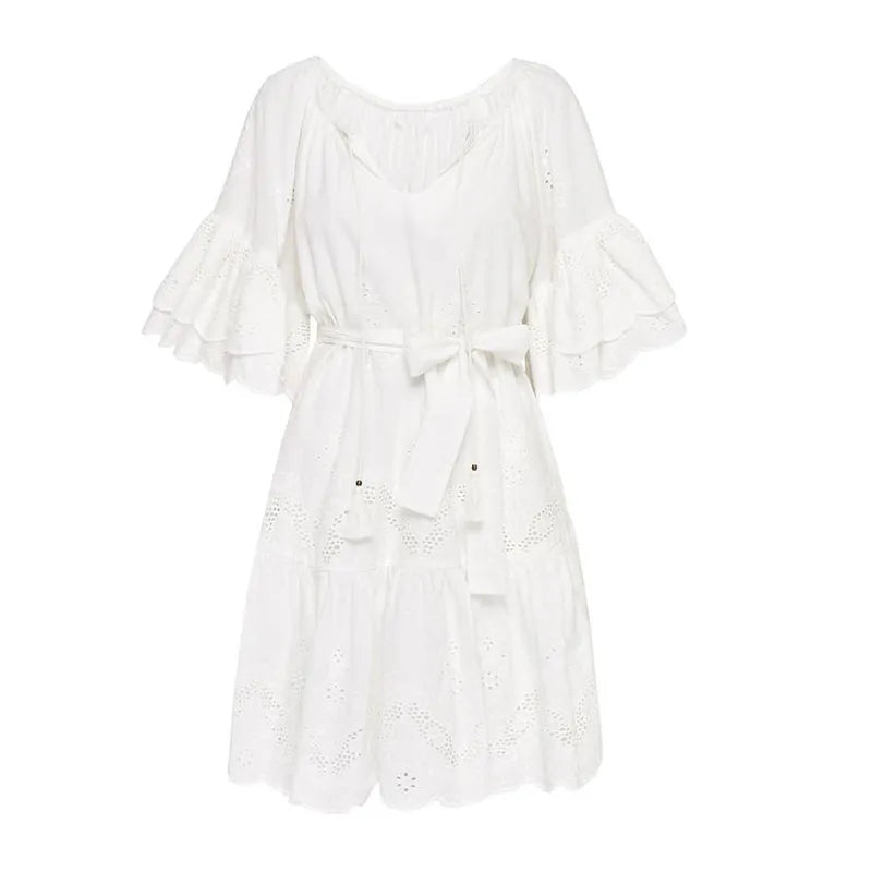 Avelena | Kleid aus Weißer Spitze