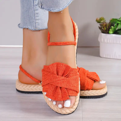 Dahlis – Sandalen mit Knöchelriemen und Schleife