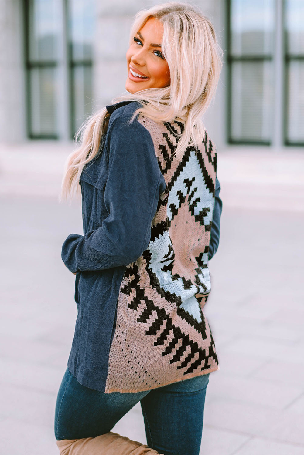 Kordjacke mit Tunnelzug | Lässiger Stil | Vielseitig Tragbar