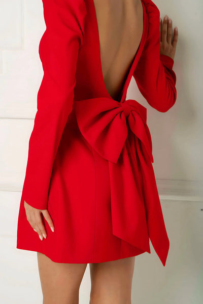 Elegantes Minikleid | Quadratischer Ausschnitt & Puffärmel | Klassische Raffinesse