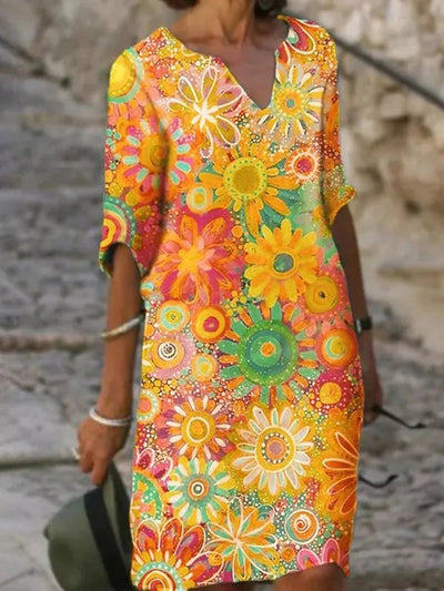 Sommerkleid mit Blumenmuster | Fröhlich und Leicht | Perfekt für warme Tage
