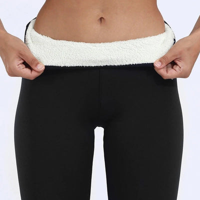 Avelena | Erhöhte Komfort-Leggings aus Dickem Samt mit Hoher Taille