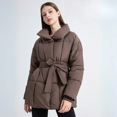 Steppmantel mit Taillengürtel | Warm und Elegant | Moderner Stil