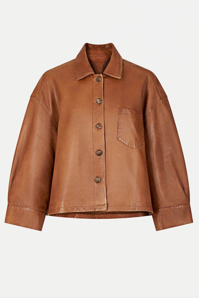 Oversized-Lederjacke | Klassischer Schnitt | Zeitlose Stil