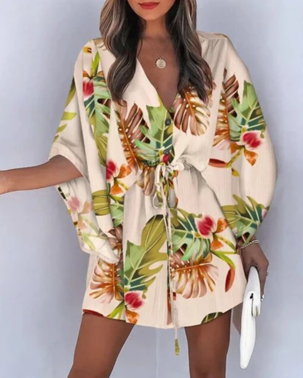 Nerezza – Stilvolles Kleid mit tropischem Print