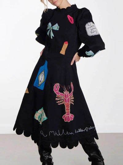 Crustacea Muschel Midi Dress