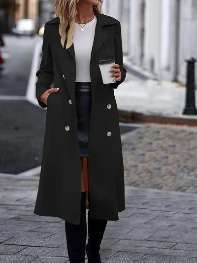 Avelena | Eleganter Allure Trench mit Gürtel und Revers