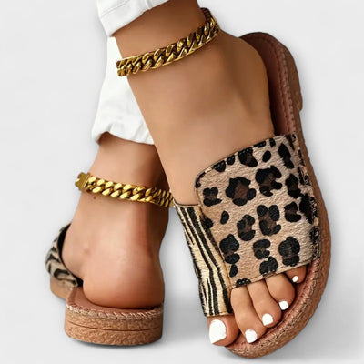 Meline – Sandalen mit Animal-Print