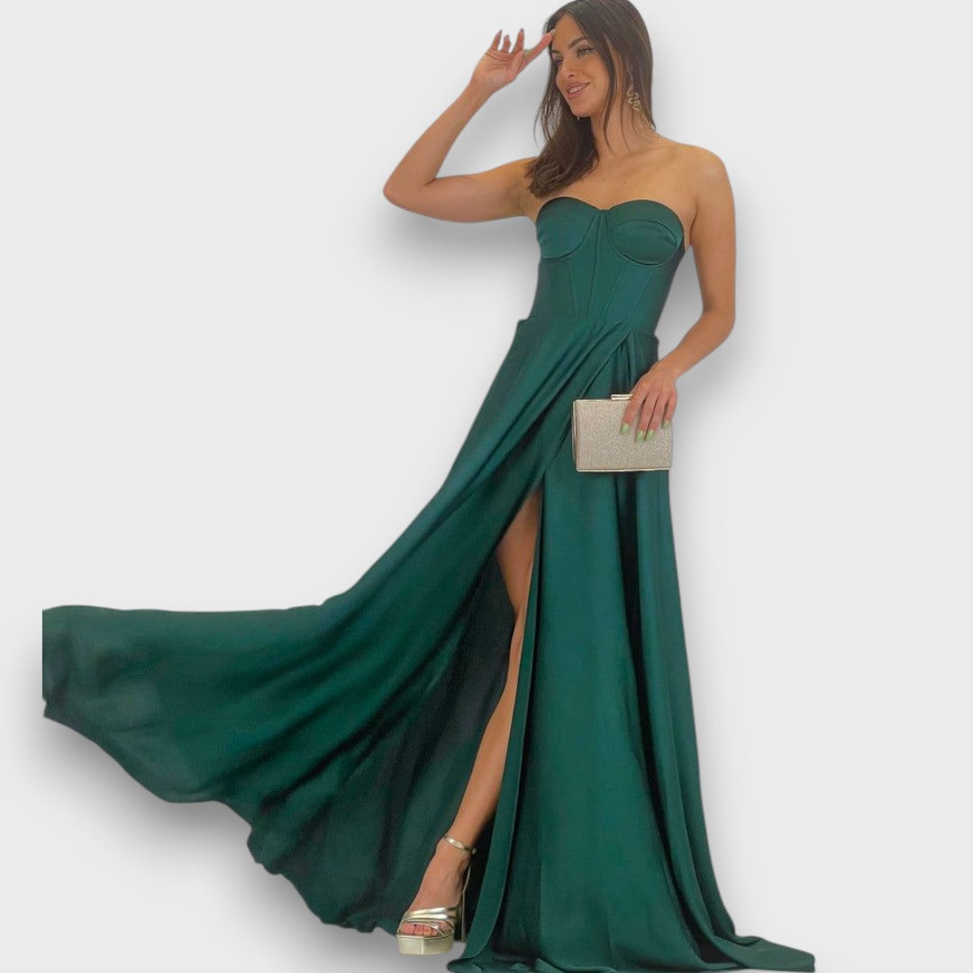 Victoria – Schulterfreies Abendkleid mit Rückenschnürung
