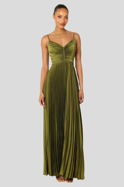 Elise – Plissierter Midikleid für elegante Anlässe