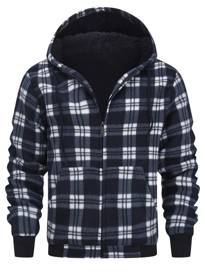 Avelena | Dicke Retro-Jacke mit Kapuze und Sherpa-Futter