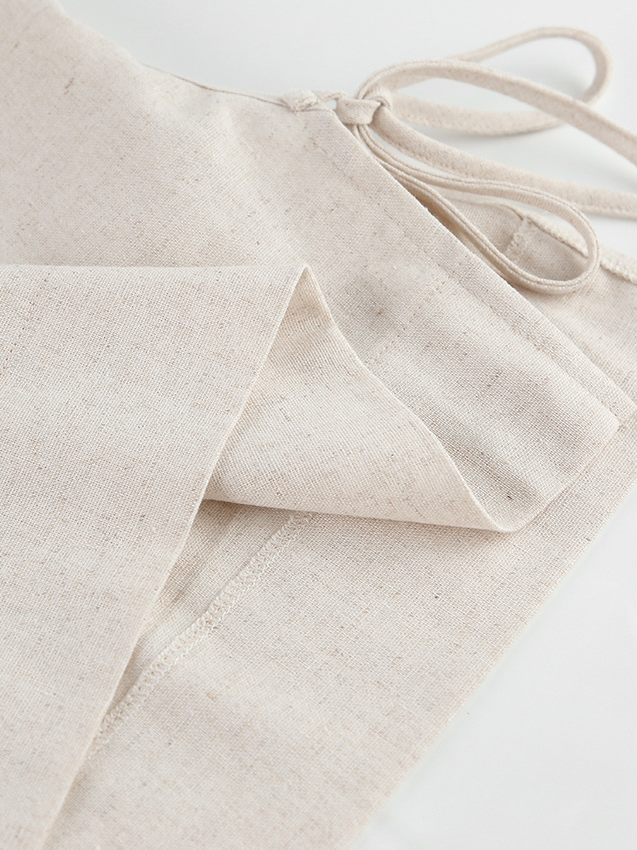 Elena | Zweiteiliges Leinen-Set mit Weitbein-Hose