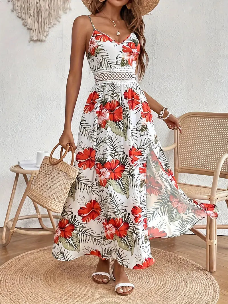 Fayora – Maxikleid mit tropischem Blumenmuster
