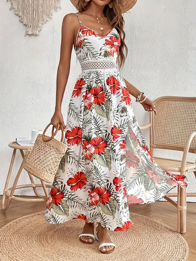 Fayora – Maxikleid mit tropischem Blumenmuster