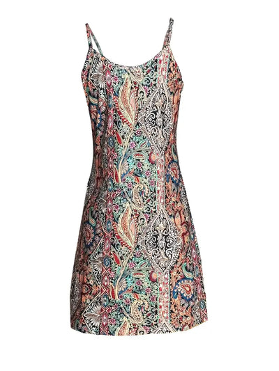 Clarimond – Sexy ärmelloses Kleid mit Paisley-Print