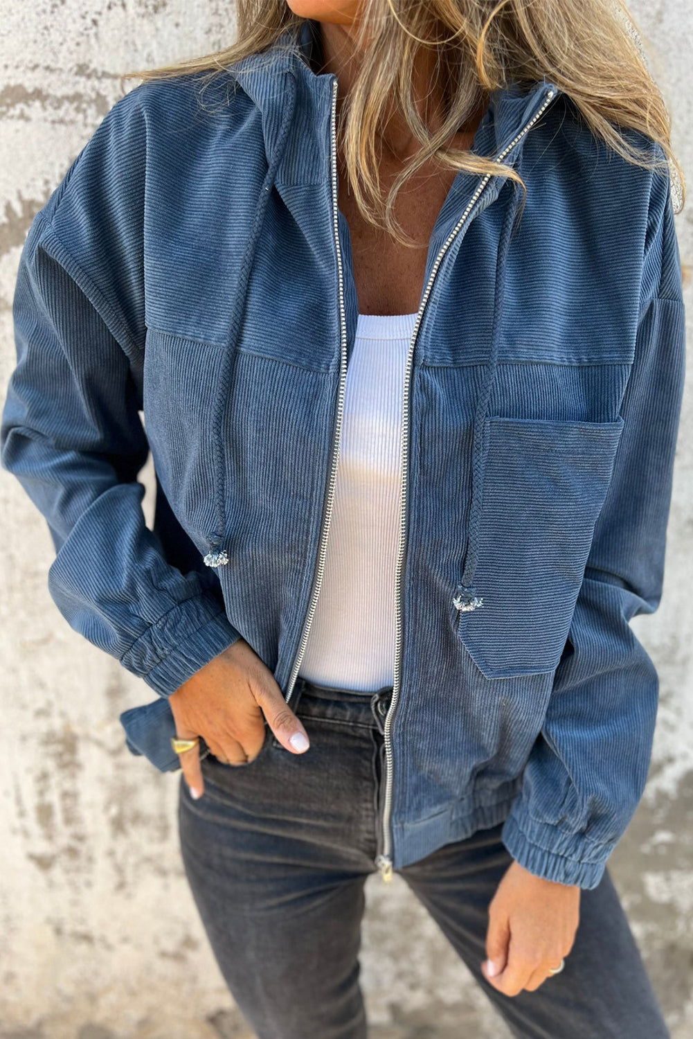 Cordjacke mit Reißverschluss | Lässig & Vielseitig | Modernes Design