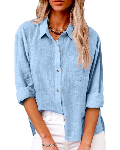 Emma | Langärmelige Taschenbluse