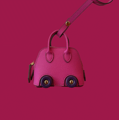 Luxuriöser Mini-Handtaschenanhänger aus veganem Leder – Modisches Accessoire