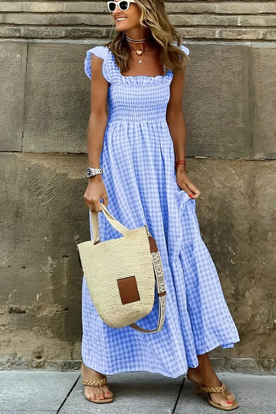 Dorina – Stilvolles Baumwoll-Gingham-Kleid