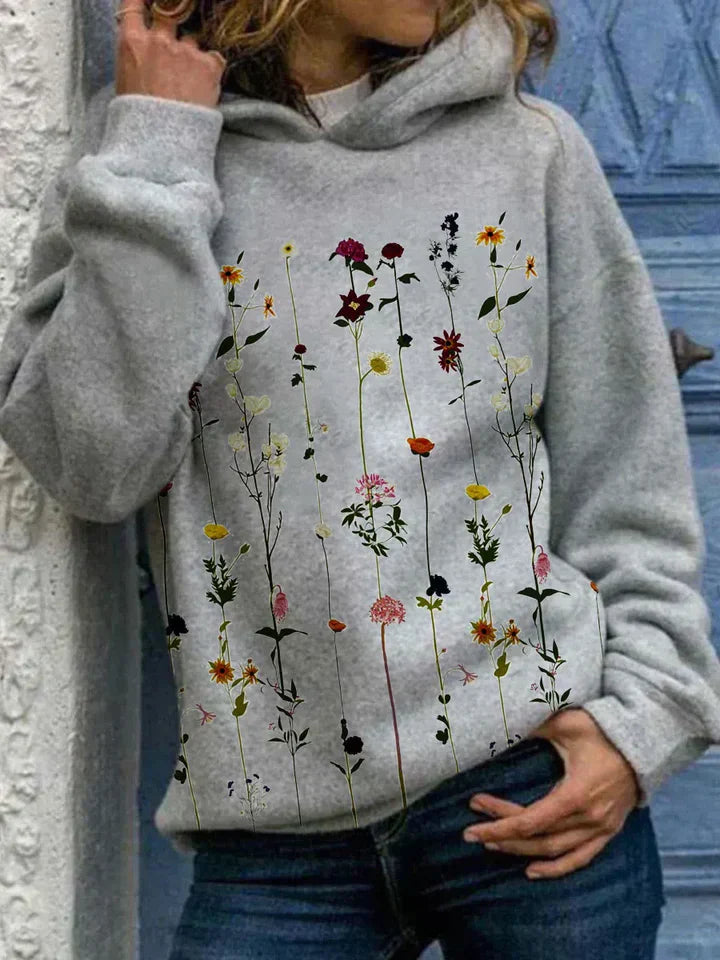 Avelena | Hoodie mit Blumendruck