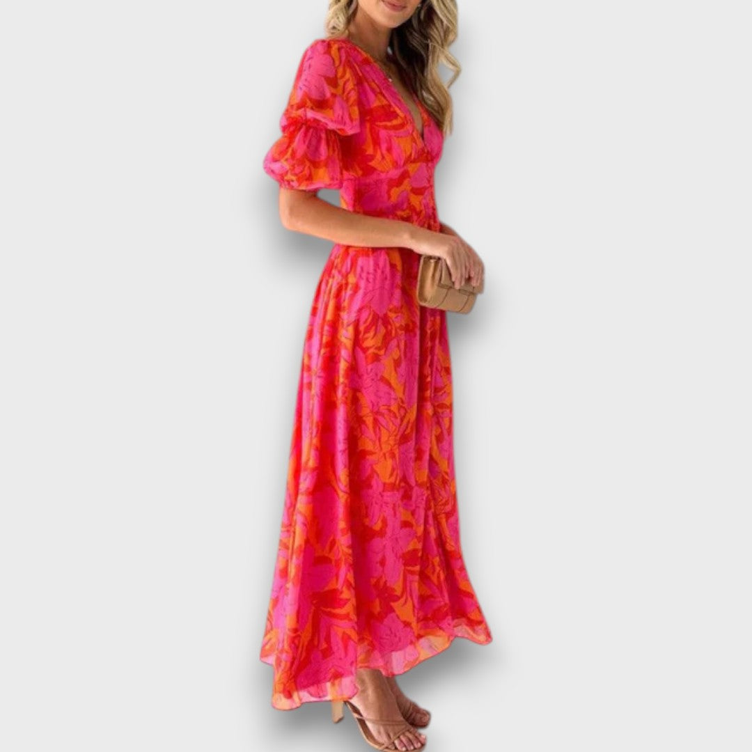 Mirisia – Fließendes Sommerkleid mit Print