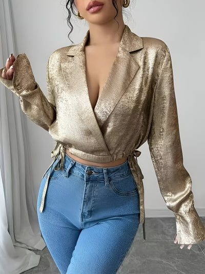 Rosilyn | Elegante Goldene Bluse für Damen