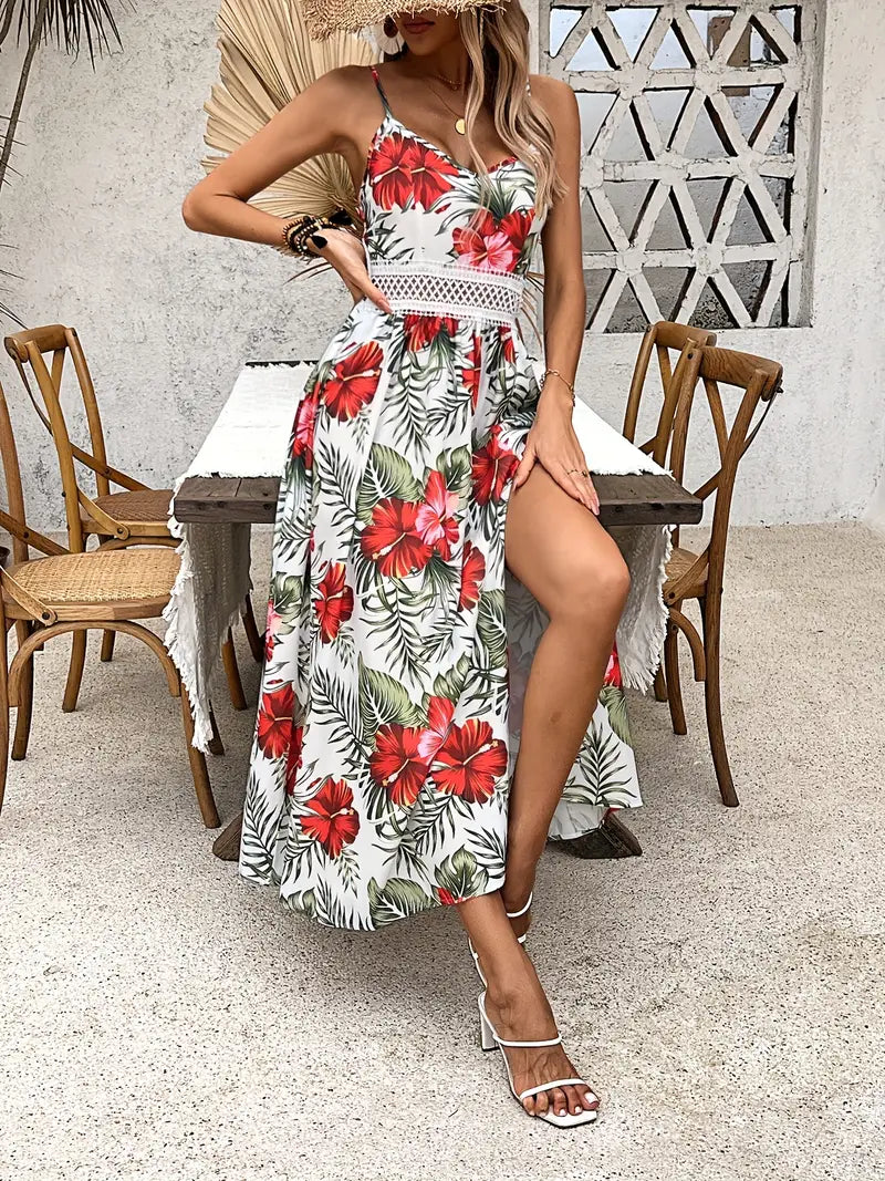 Fayora – Maxikleid mit tropischem Blumenmuster
