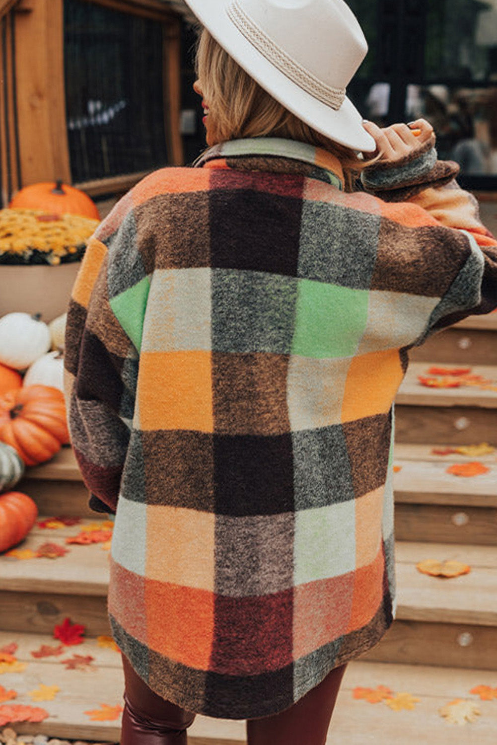 Kariertes Flanellhemdjacke | Kuschelige Textur | Herbstlicher Stil