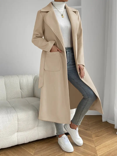 Avelena | Schlanker Serenity Trenchcoat mit Aufgesetzten Taschen
