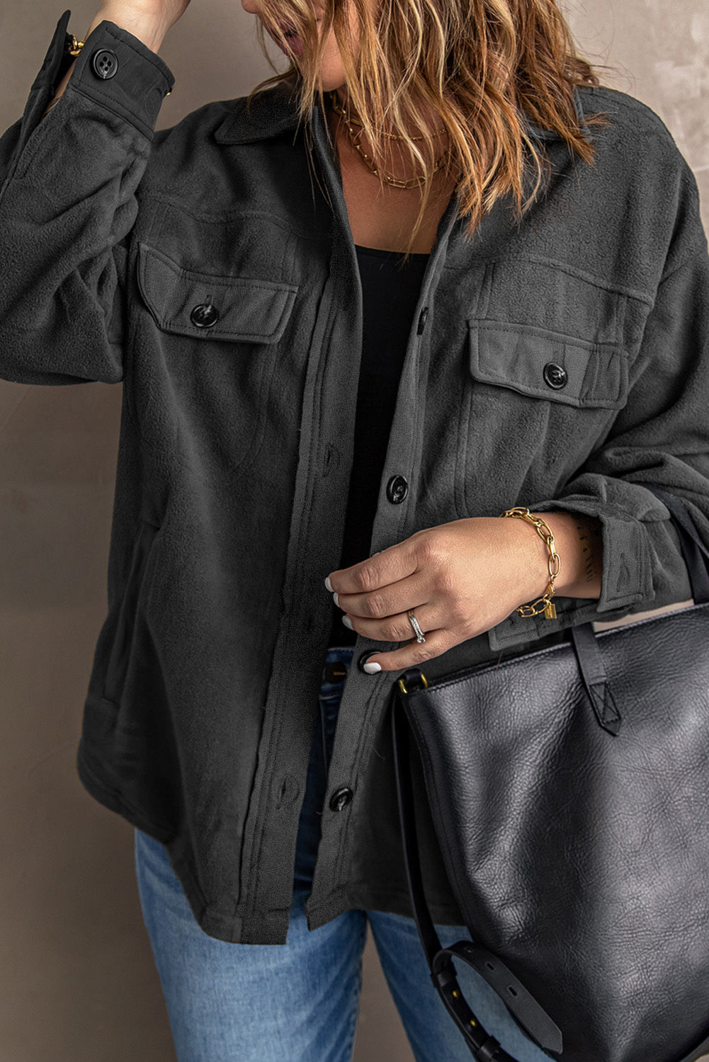 Kuschelige Hemdjacke aus Fleece | Minimalistisch & Gemütlich | Everyday Chic