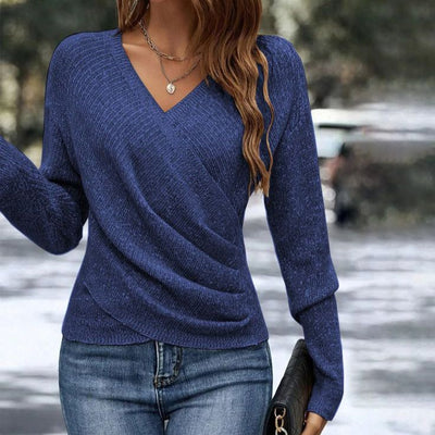 Wickelpullover mit V-Ausschnitt | Weich & Stilvoll | Femininer Stil